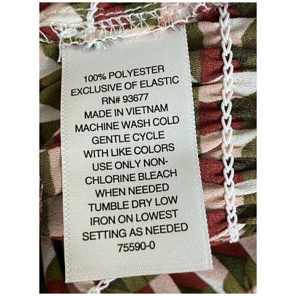 NWT Worthington Blouse Boho Chic Trendy Shirred High Neck Balloon Ruffle LS S m - Picture 6 of 9